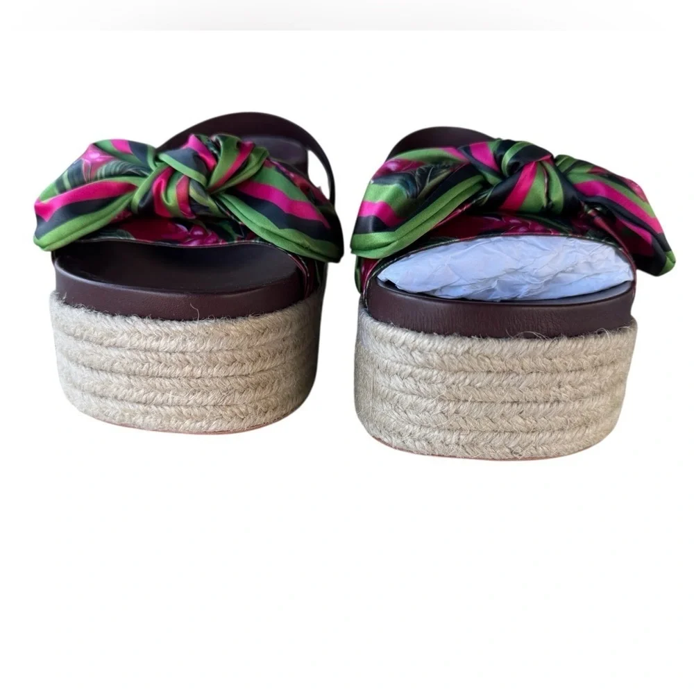 Farm Rio Scarf Raffia Platform Sandals